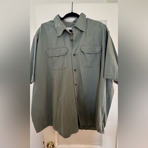 Wrangler Olive Casual Button-Down Shirt